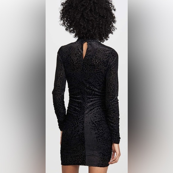 LIKELY Women's Leopard Burnout Wylie Dress - missing button on neck closure - Picture 2 of 5